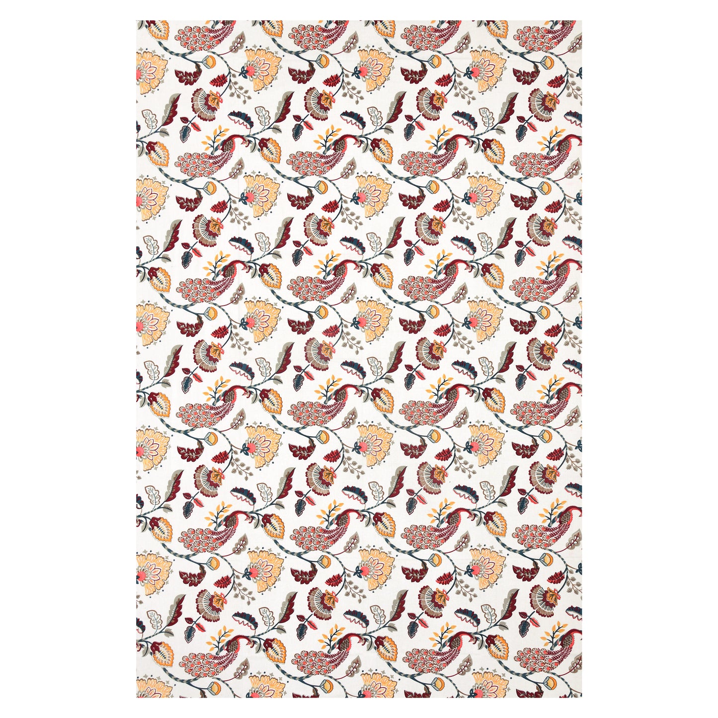 Royal Peacock & Floral Single Bedsheet