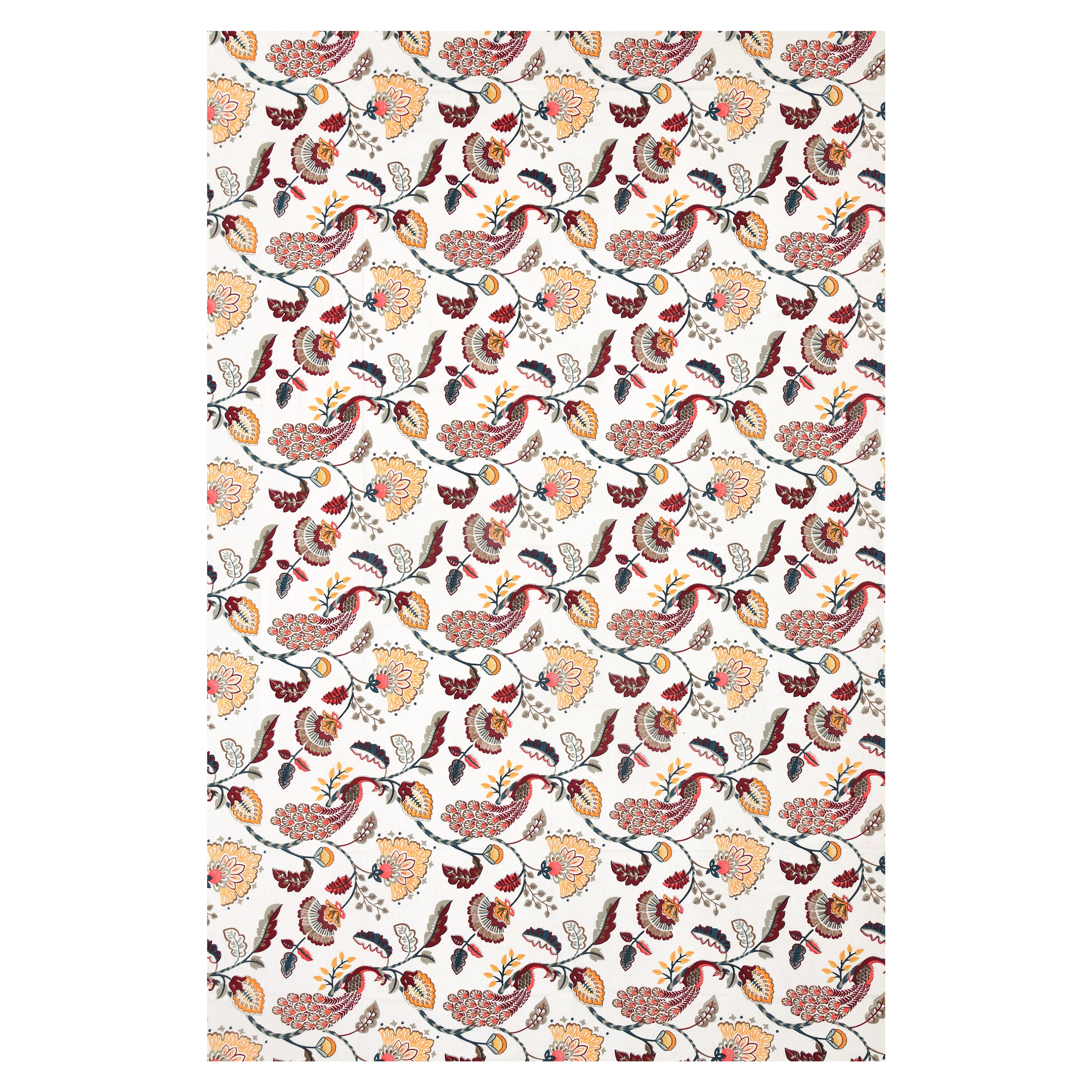 Royal Peacock & Floral Single Bedsheet