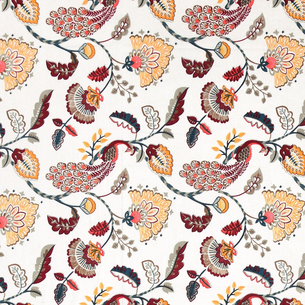 Royal Peacock & Floral Single Bedsheet