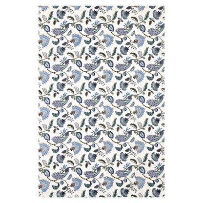 Blue Peacock & Floral Single Bedsheet