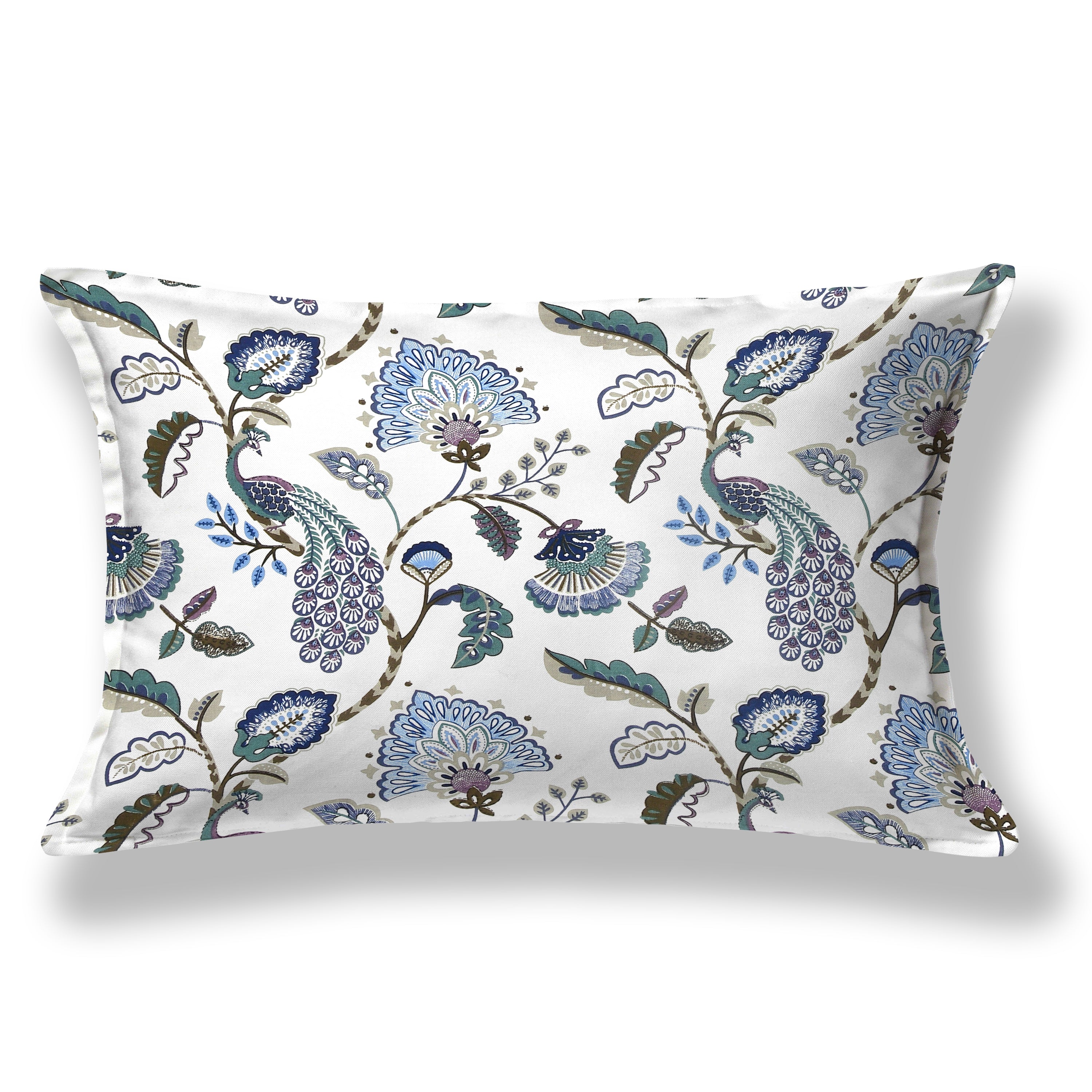 Blue Peacock & Floral Single Bedsheet