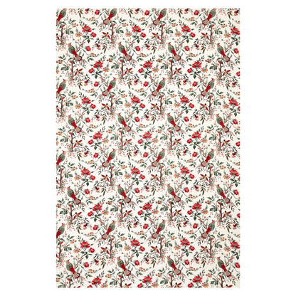 Red Blossom Bird & Floral Single Bedsheet
