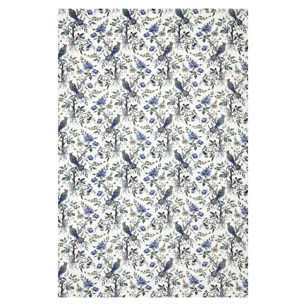 Blue Blossom Bird & Floral Single Bedsheet