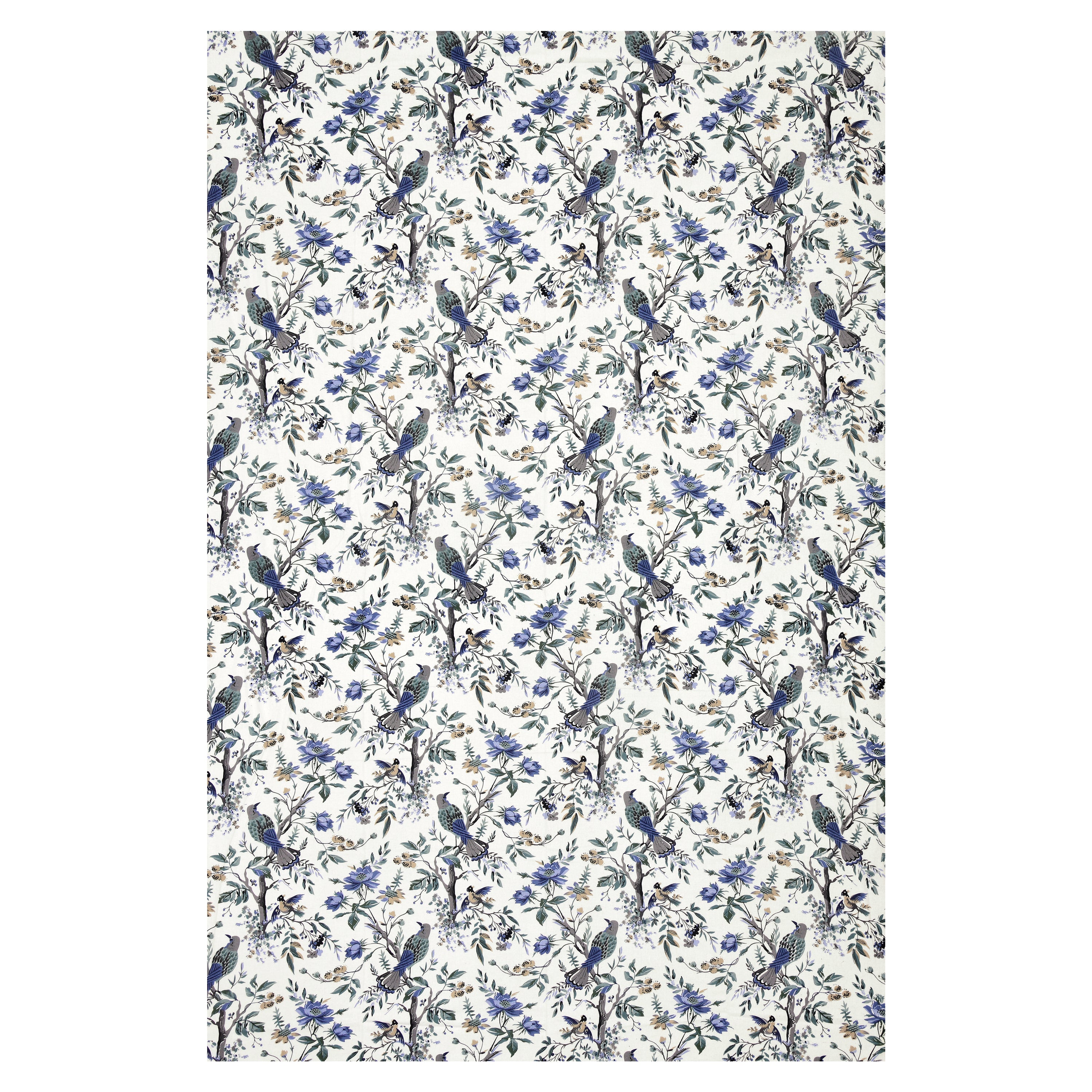 Blue Blossom Bird & Floral Single Bedsheet
