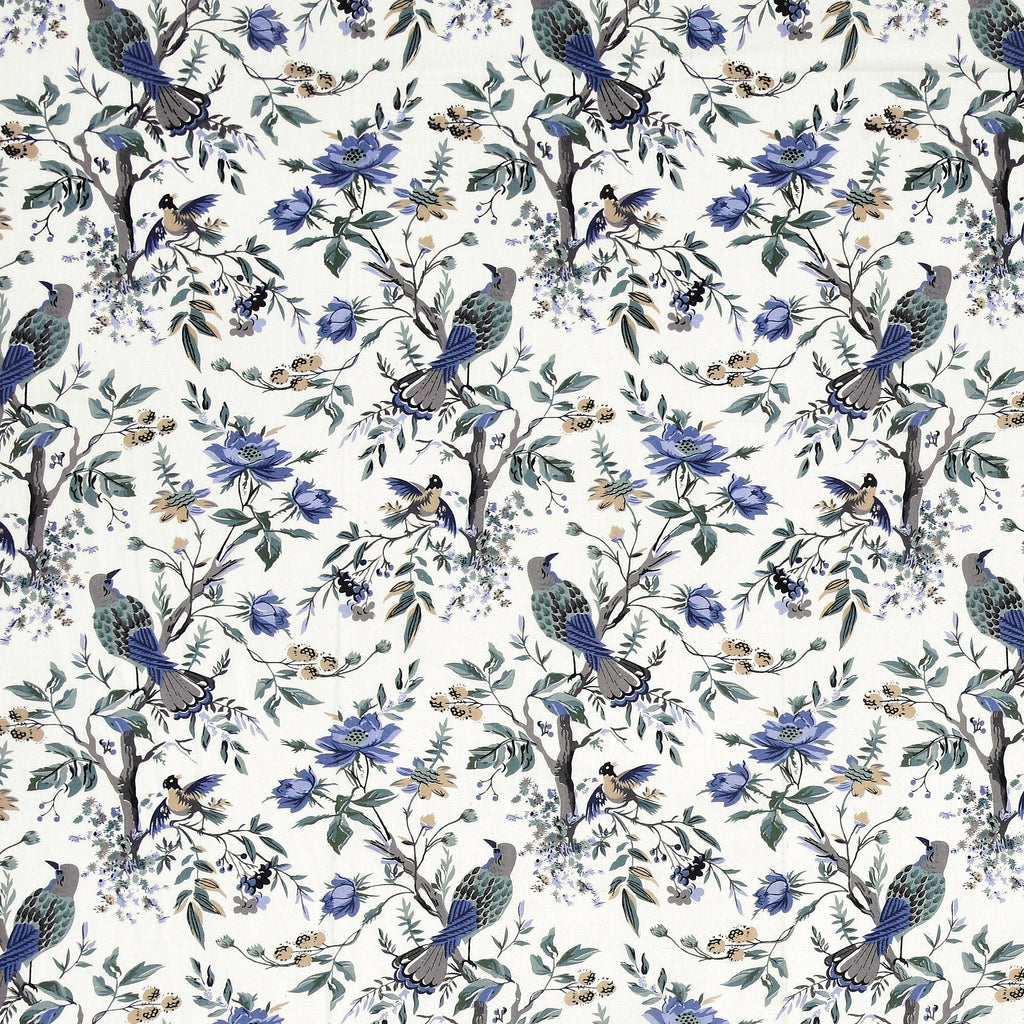 Blue Blossom Bird & Floral Single Bedsheet