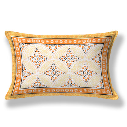 Heritage Bloom Wave – Golden Marigold Single Bedsheet